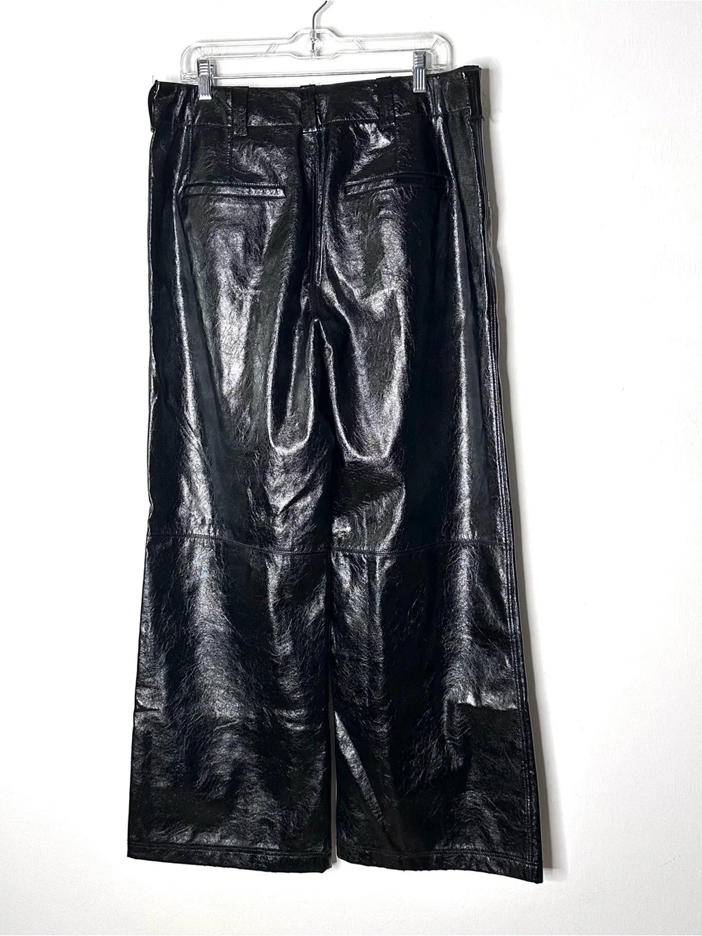 Free People: Star-Crossed Lovers Vegan Wide Straight-Leg Pants In Black 12